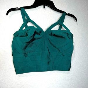 Bebe cutout knit crop top